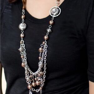 Paparazzi Jewelry - All The Trimmings Brown Necklace - Vintage